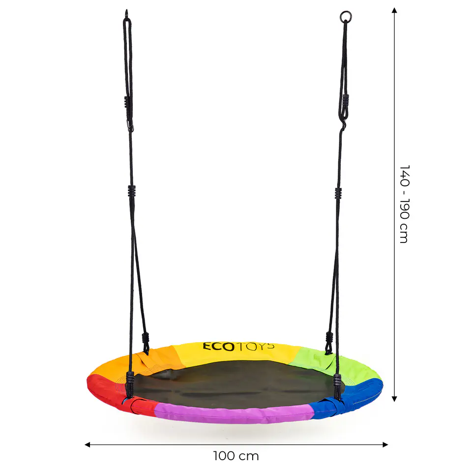 Huśtawka ogrodowa bocianie gniazdo 100cm kolorowa ECOTOYS