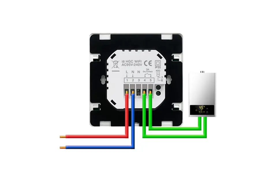 Inteligentny termostat boilera CWU Avatto WT50 3A WiFi TUYA