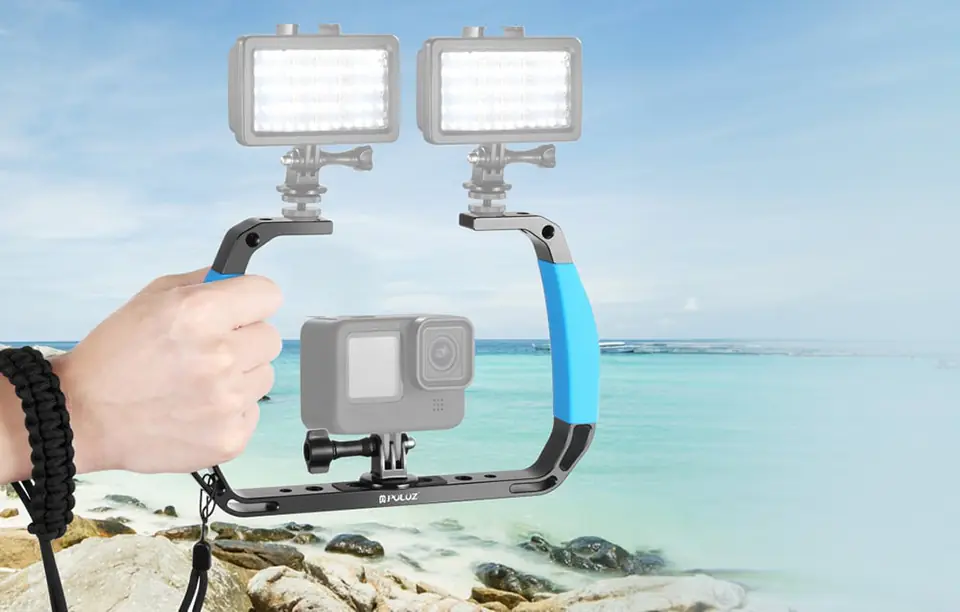 Uchwyt do nurkowania PULUZ do kamer sportowych (m.in. Insta360 GO3 / X3) (niebieski)