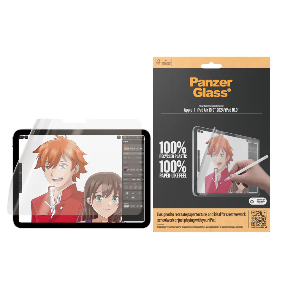 PanzerGlass GraphicPaper iPad Air        11"2024/2025 | iPad 10.9" 2022/2025 Anti Glare, Case Friendly, Ultra-wide Fit 2834