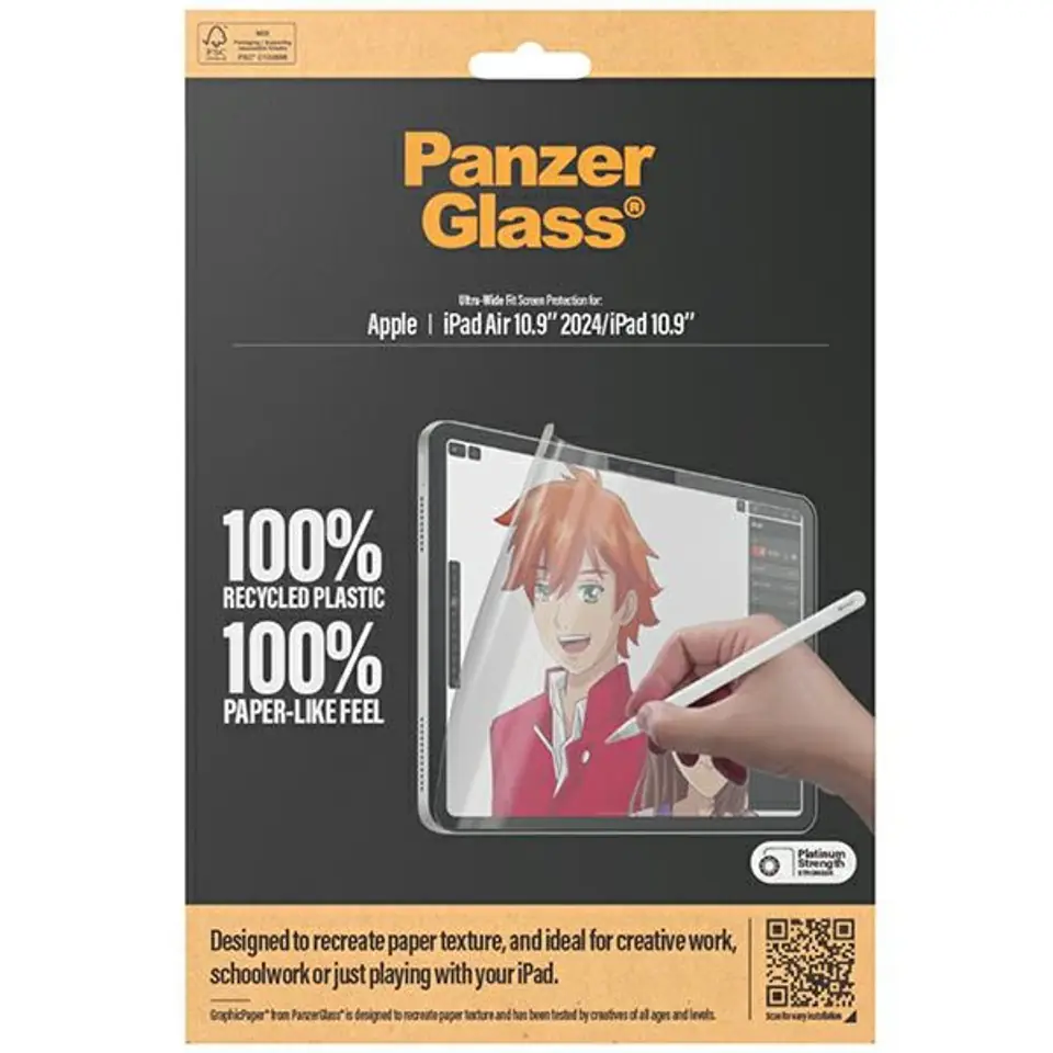 PanzerGlass GraphicPaper iPad Air        11"2024/2025 |  iPad Air 11" (2025/2024) / iPad 11" (2025/2024) / iPad 10.9" (2022) Anti Glare, Case Friendly, Ultra-wide Fit2834