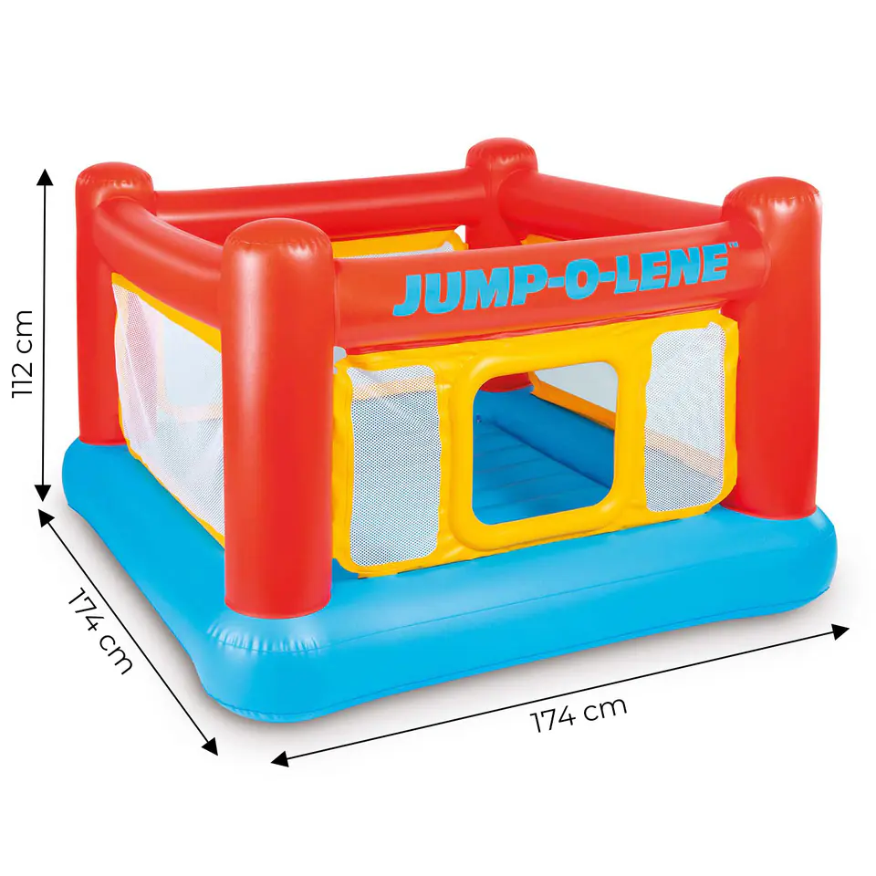 Trampolina dmuchana Zamek 174x174x112 cm 48260 INTEX