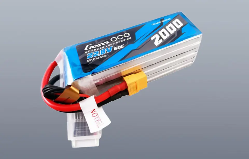 Akumulator Gens ace 2000mAh 22.8V 60C 6S1P High Voltage Lipo z konektorem XT60 Plug