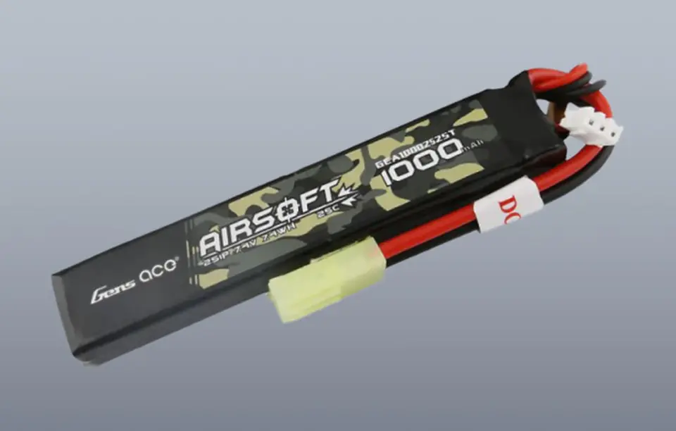 Akumulator Gens ace 25C 1000mAh 2S1P 7.4V Airsoft Gun Lipo z konektorem mini Tamiya Plug