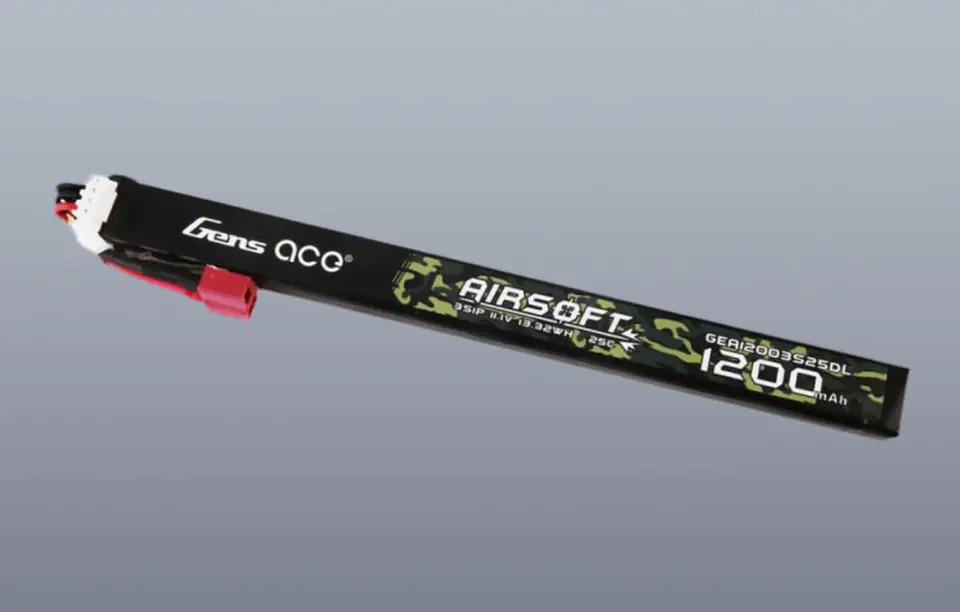 Akumulator Gens Ace 25C 1200mAh 3S1P 11.1V Airsoft Gun Lipo z konektorem T Plug Long size