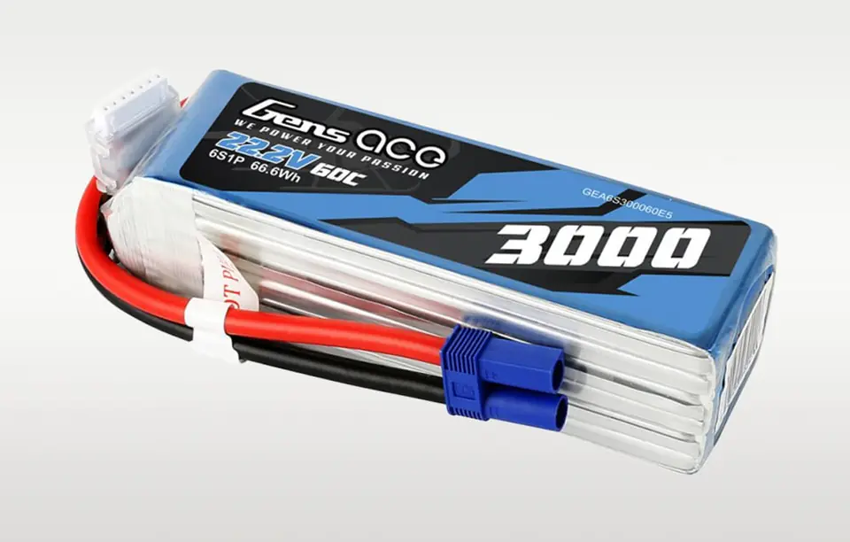 Akumulator Gens ace 3000mAh 22.2V 60C 6S1P Lipo z konektorem EC5 plug