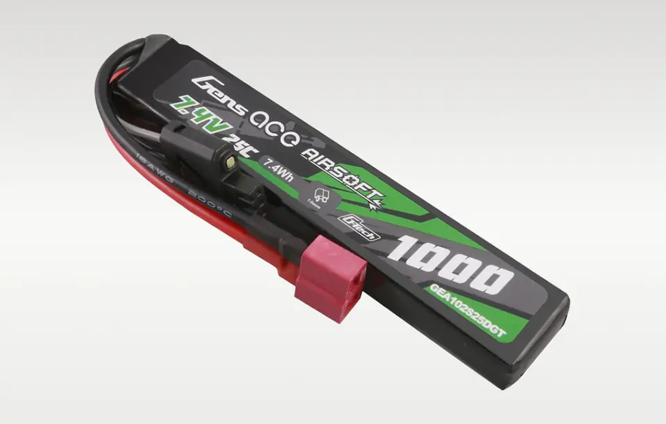 Akumulator Gens ace G-Tech 25C 1000mAh 2S1P 7.4V Airsoft Gun Lipo z konektorem T Plug