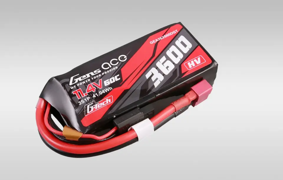 Akumulator Gens ace G-Tech 3600mAh 11.4V 3S1P 60C High Voltage Lipo z konektorem T-plug