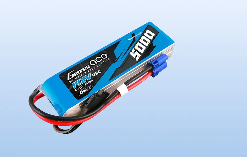 Akumulator Gens ace G-Tech 5000mAh 14.8V 45C 4S1P Heli Lipo z konektorem EC5 Plug