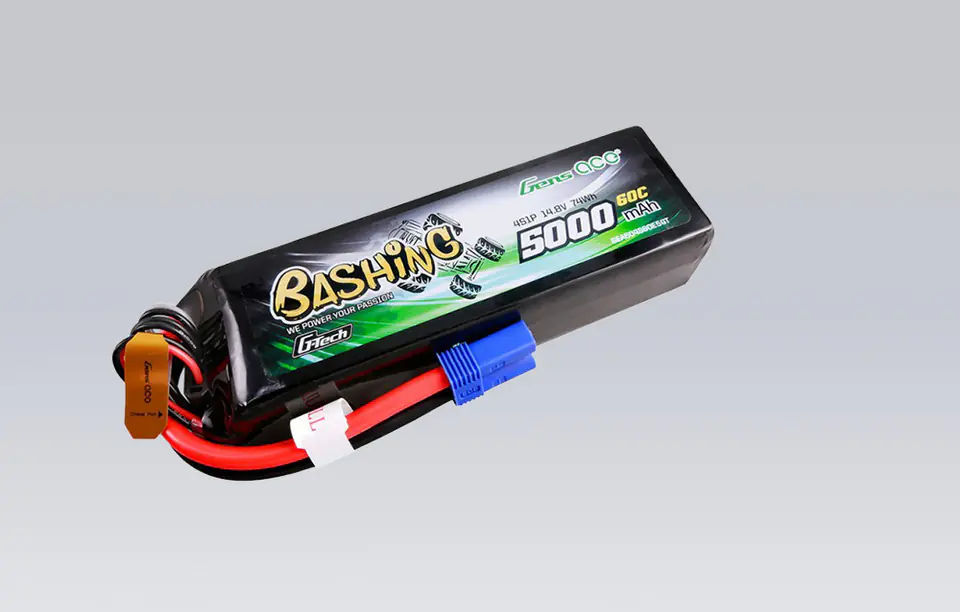 Akumulator Gens ace G-Tech 5000mAh 14.8V 4S1P 60C Lipo z konektorem EC5 Plug-Bashing Series