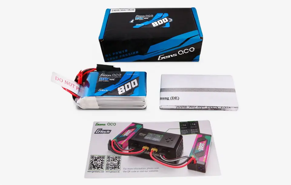 Akumulator Gens ace G-Tech 800mAh 11.1V 45C 3S1P Lipo z konektorem JST