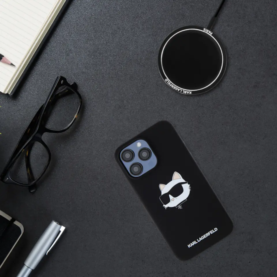 Karl Lagerfeld KLHMP15MSCHPPLF iPhone 15 Plus / 14 Plus 6.7" różowy/fuschia hardcase Silicone Choupette Head MagSafe