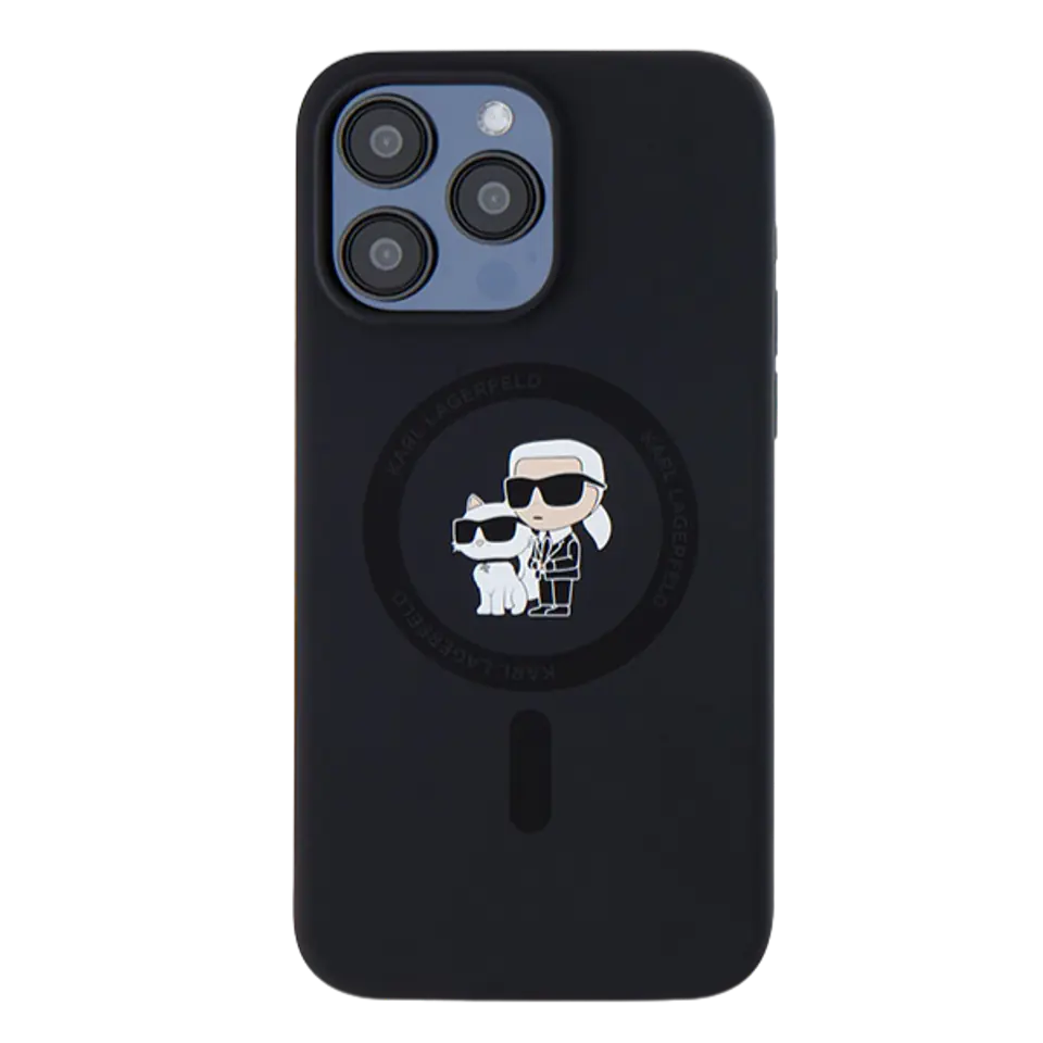 Karl Lagerfeld KLHMP15MSCMKCRHK iPhone 15 Plus / 14 Plus 6.7" czarny/black hardcase Silicone Karl & Choupette MagSafe