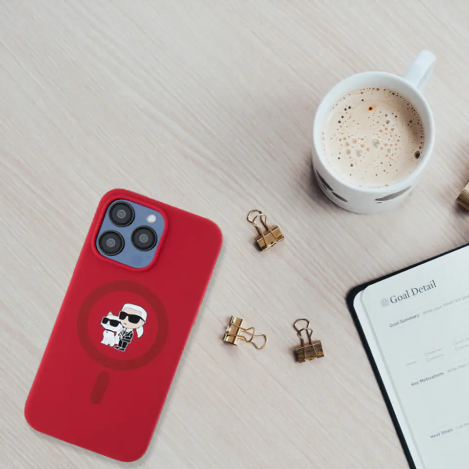 Karl Lagerfeld KLHMP15MSCMKCRHK iPhone 15 Plus / 14 Plus 6.7" czarny/black hardcase Silicone Karl & Choupette MagSafe