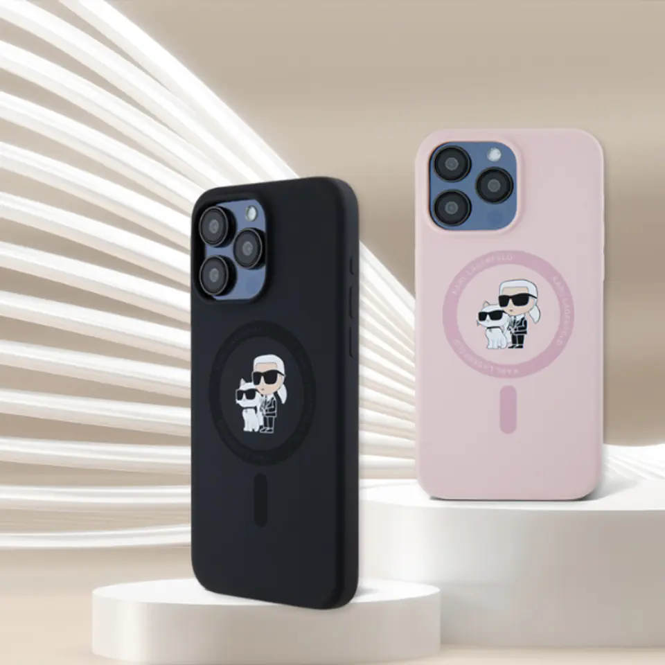 Karl Lagerfeld KLHMP15MSCMKCRHK iPhone 15 Plus / 14 Plus 6.7" czarny/black hardcase Silicone Karl & Choupette MagSafe