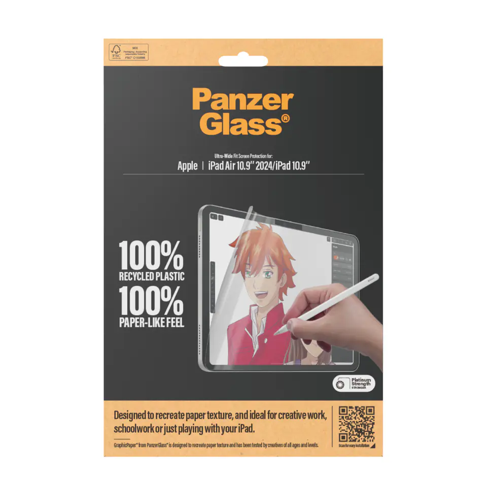 PanzerGlass GraphicPaper iPad Air        11"2024/2025 | iPad 10.9" 2022/2025 Anti Glare, Case Friendly, Ultra-wide Fit 2834