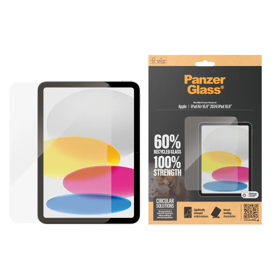 Szkło Hartowane APPLE IPAD AIR 10.9 (6GEN) PanzerGlass Ultra-Wide Fit Screen Protection 2833