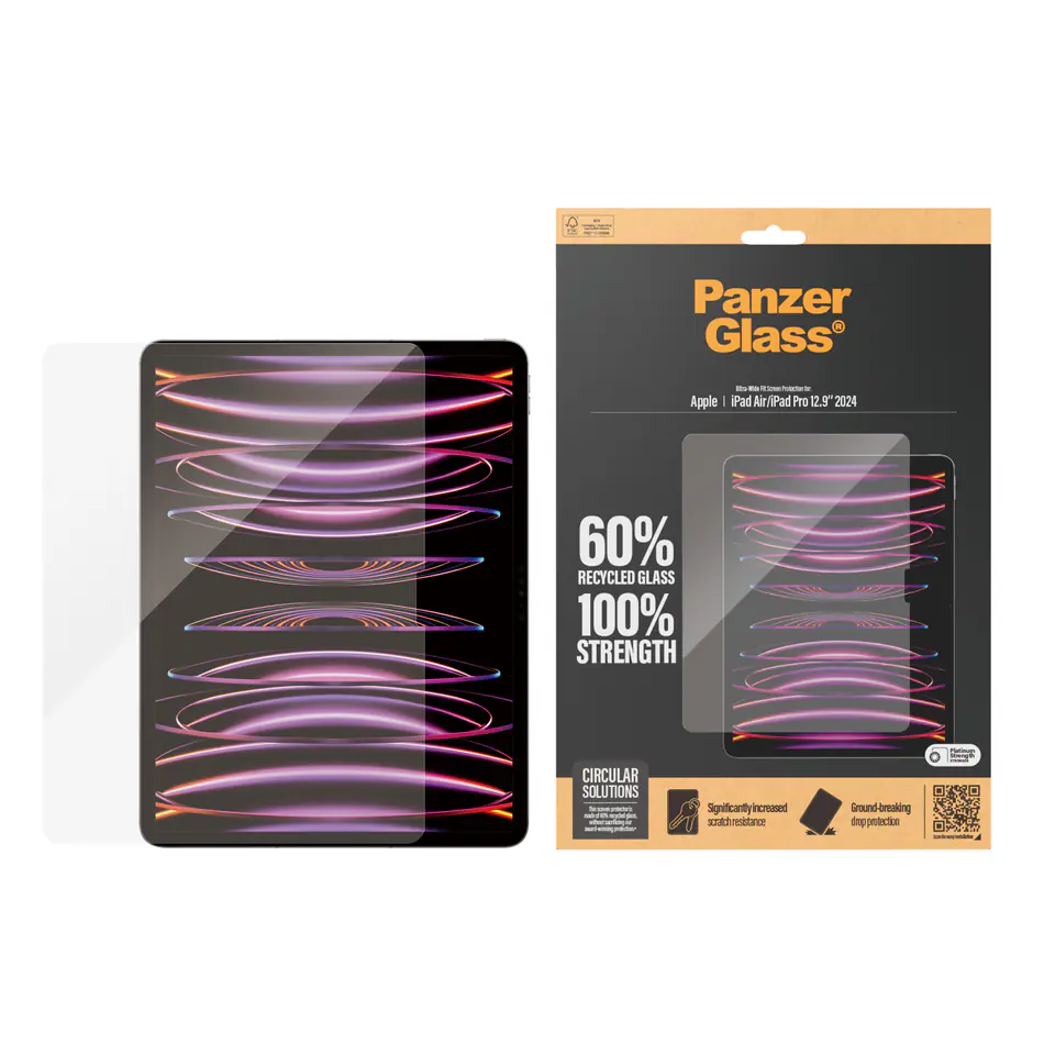 PanzerGlass Ultra-Wide Fit Apple iPad Air 13" 2024 | iPad Pro 13" 2024 Screen Protection 2835