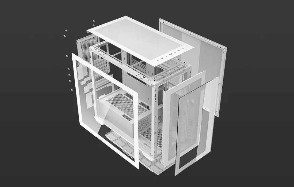 Obudowa komputerowa Darkflash DLX4000 GLASS (biała)