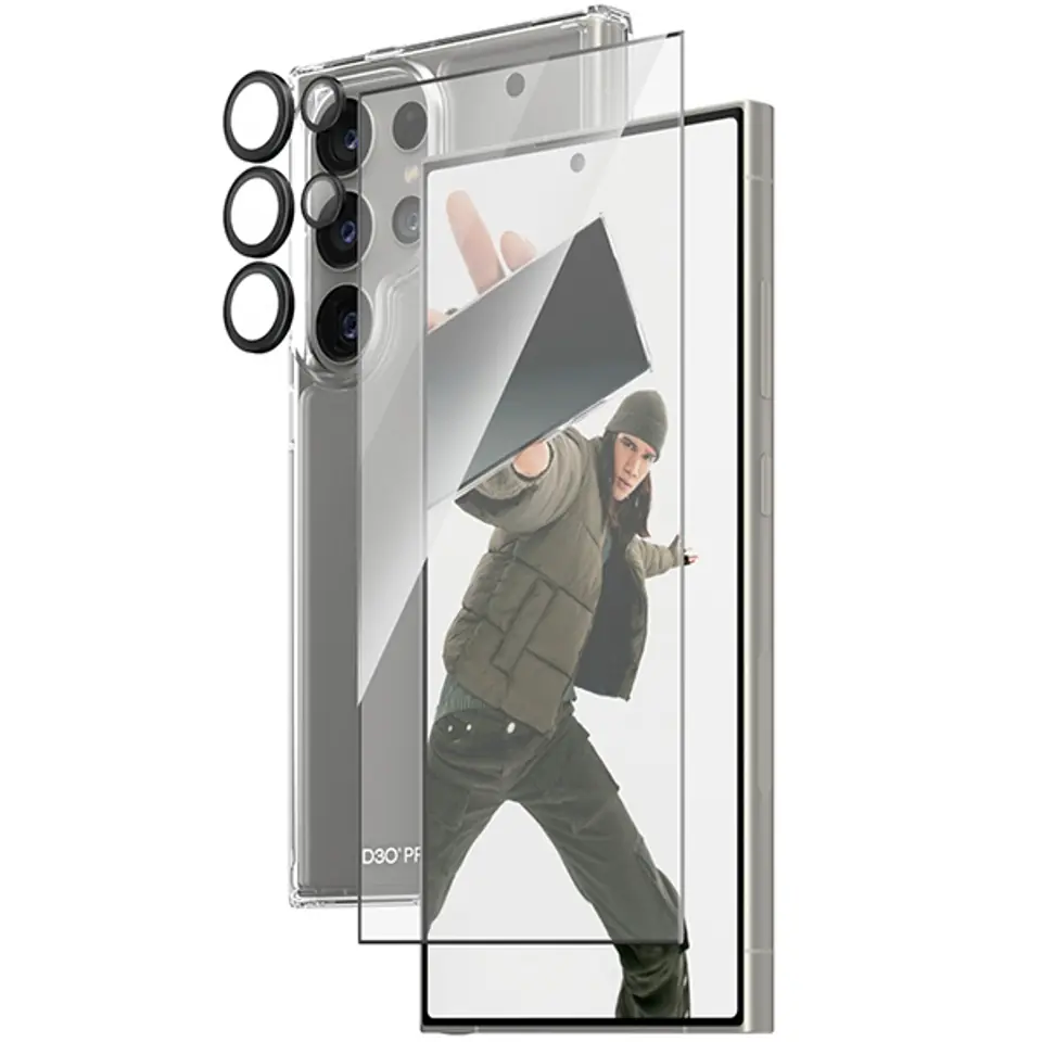PanzerGlass Bundle 3in1 Sam S24 UltraS928 Hardcase + Screen Protector + Camera Lens B1212+7352