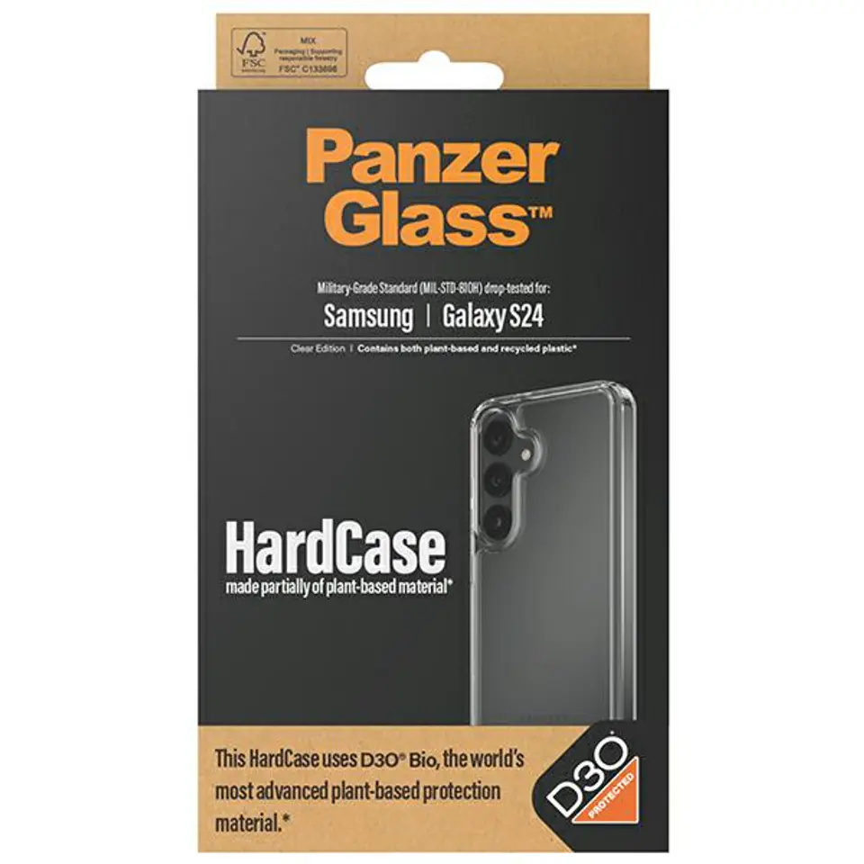 PanzerGlass HardCase Sam S24 S921 D3O 3xMilitary grade przezroczysty/transparent 1210
