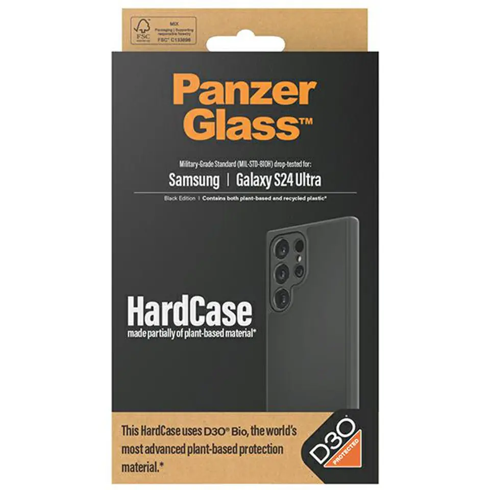 PanzerGlass HardCase Sam S24 Ultra S928 D3O 3xMilitary grade czarny/black 1218