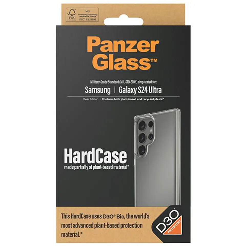 PanzerGlass HardCase Sam S24 Ultra S928 D3O 3xMilitary grade przezroczysty/transparent 1212