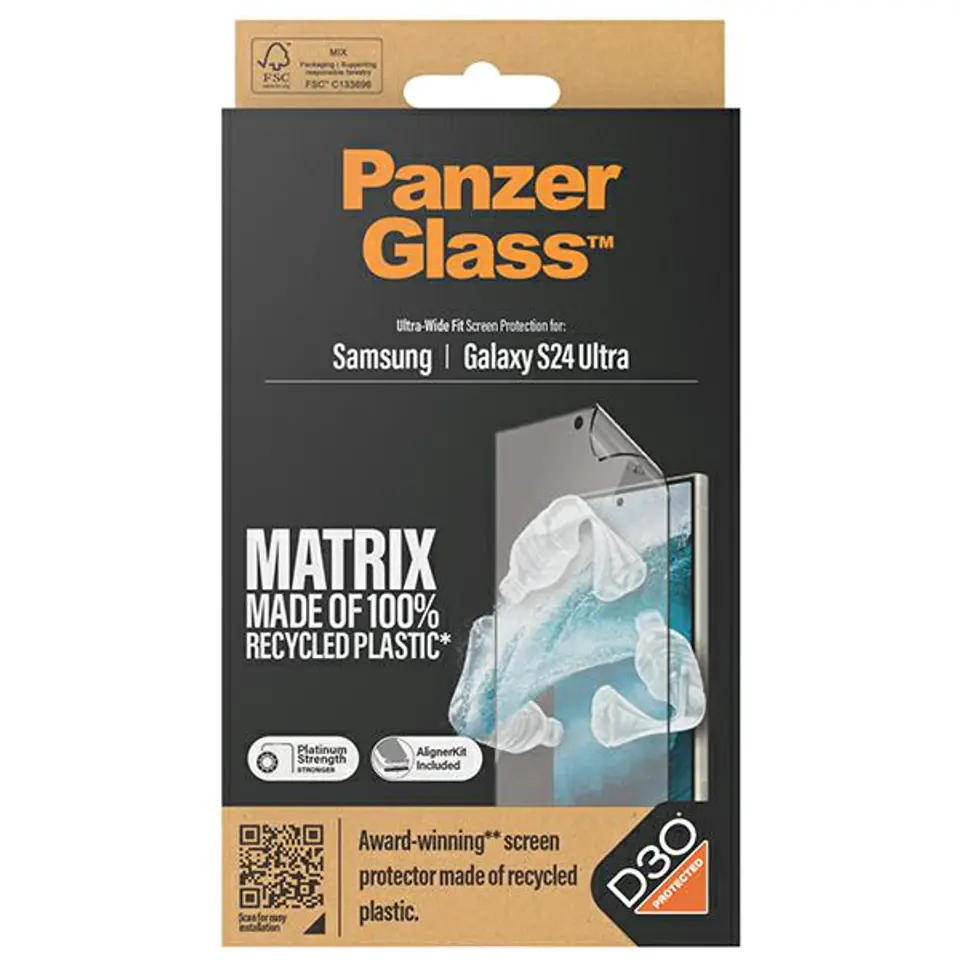 PanzerGlass Ultra-Wide Fit Sam S24 Ultra S928 D3O Matrix Screen Protection 7355 z aplikatorem