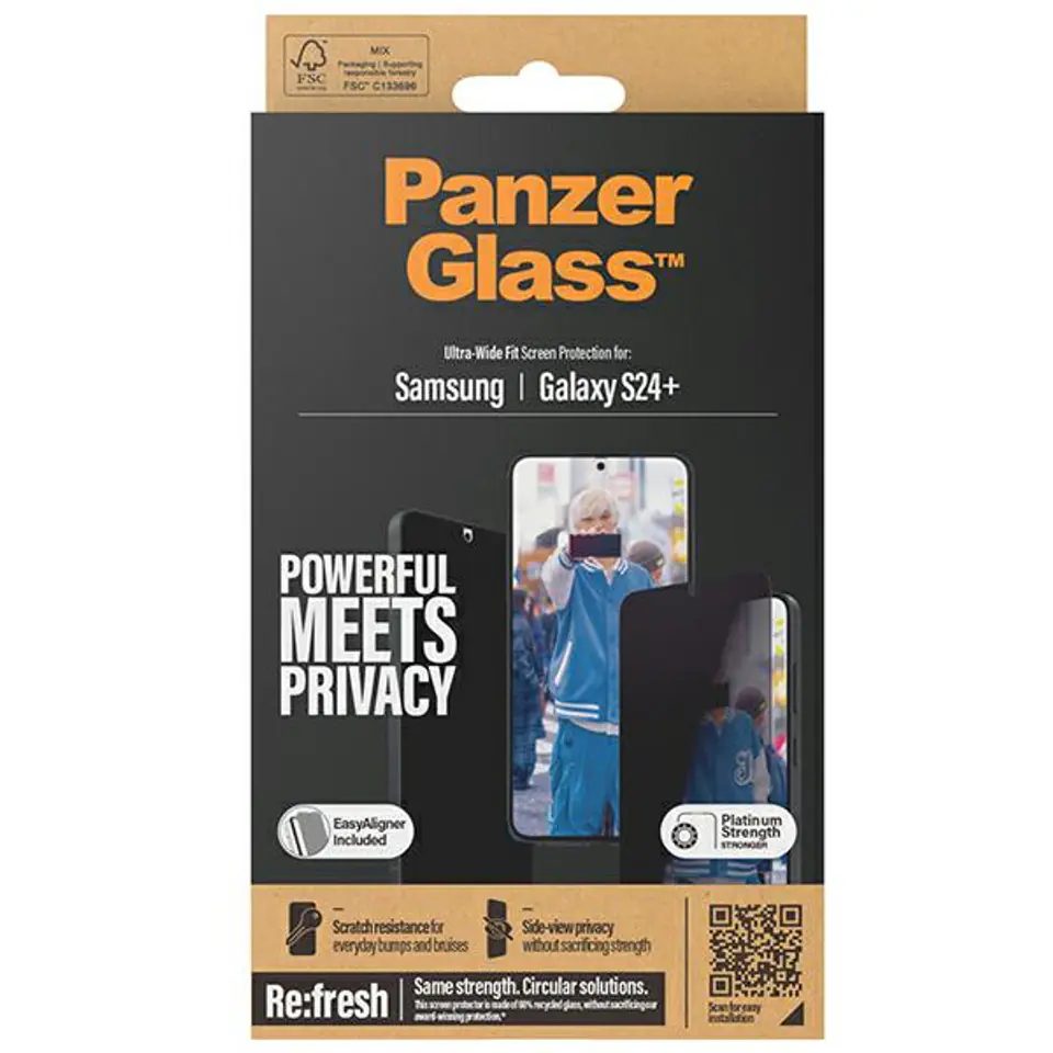 PanzerGlass Ultra-Wide Fit Sam S24+ S926 Privacy Screen Protection Easy Aligner Included P7351