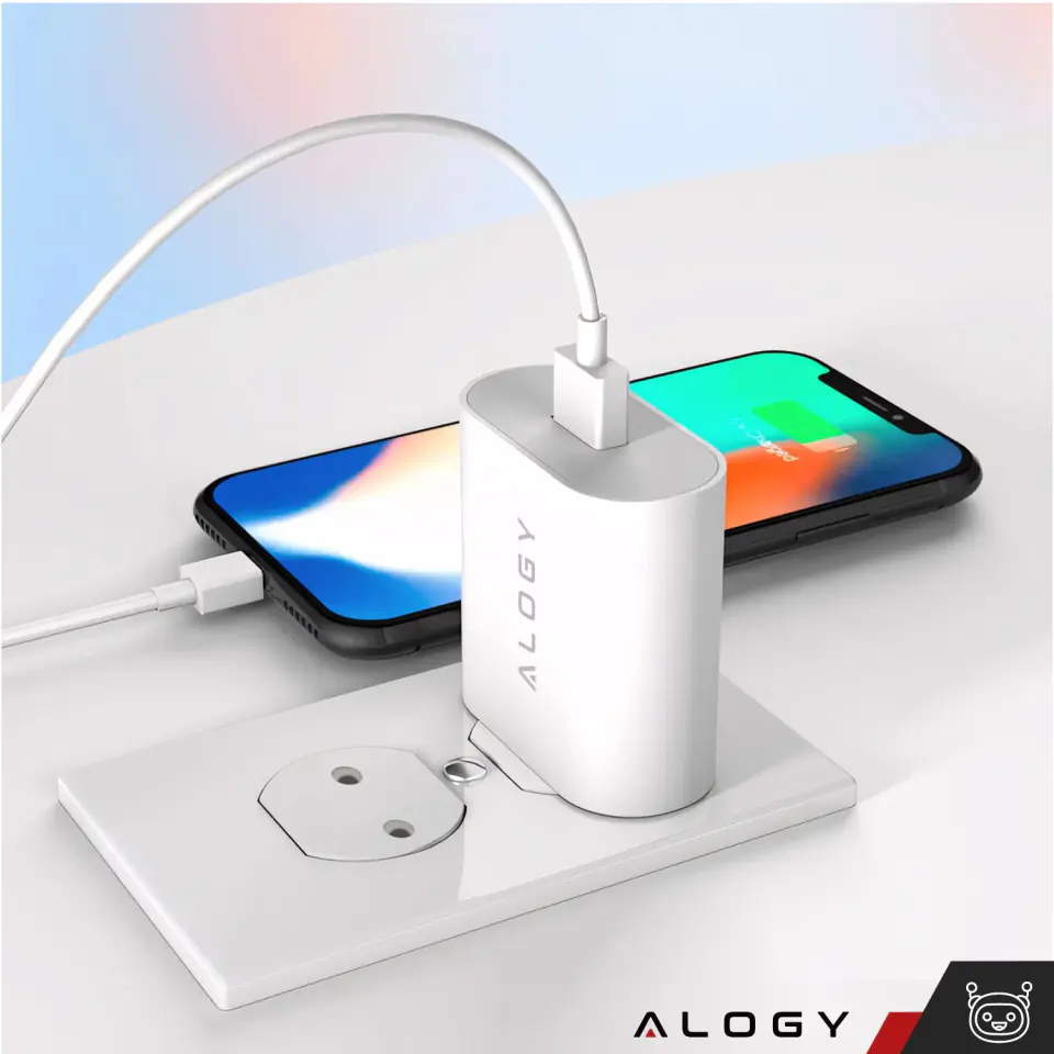 Ładowarka sieciowa Alogy szybka USB-C Type C PD 20W Biała