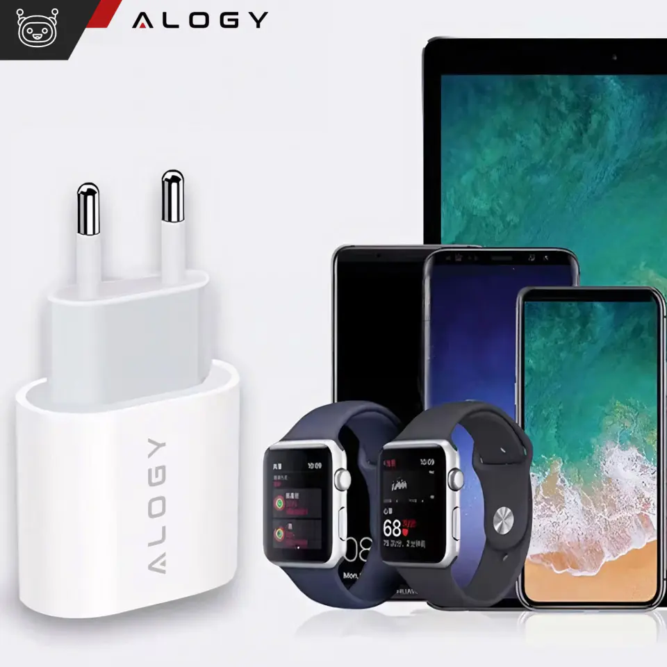 Ładowarka sieciowa Alogy szybka USB-C Type C PD 20W Biała