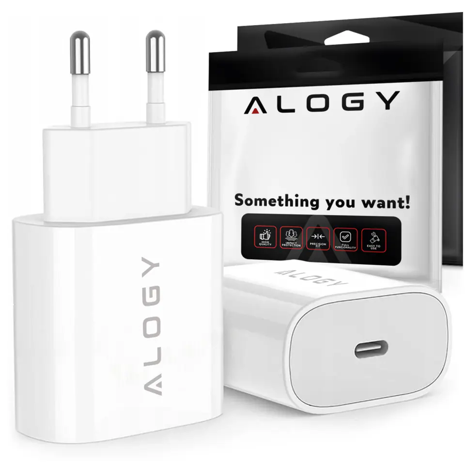 Ładowarka sieciowa Alogy szybka USB-C Type C PD 20W Biała