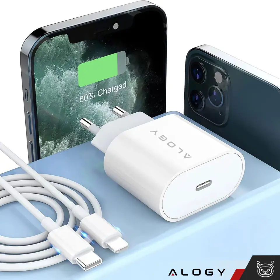 Ładowarka sieciowa Alogy szybka USB-C Type C PD 20W Biała