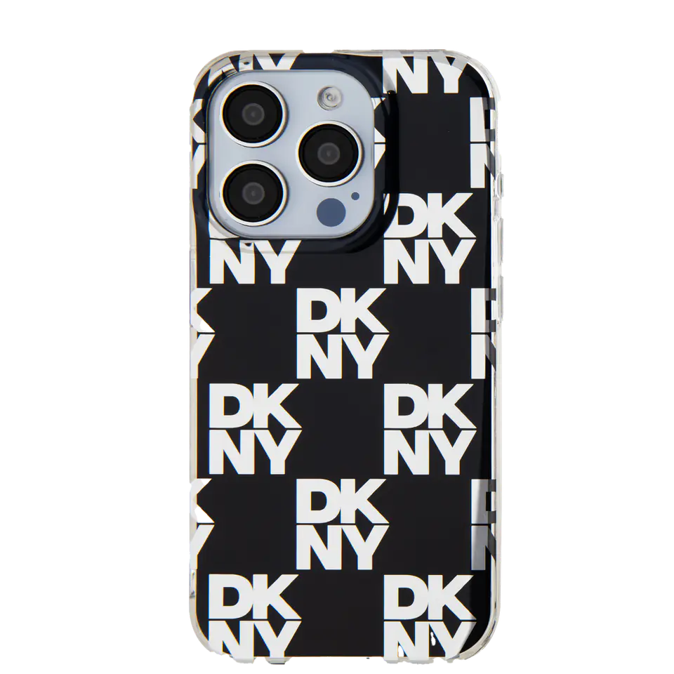 Oryginalne Etui APPLE IPHONE 15 PRO MAX DKNY Hardcase IML Checkered Mono Pattern (DKHCP15XHDLCEK) czarne