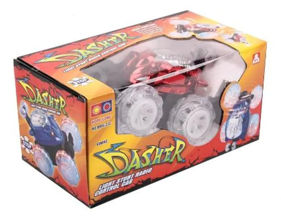 Duży Twister Szalone Autko Dasher CZERWONY