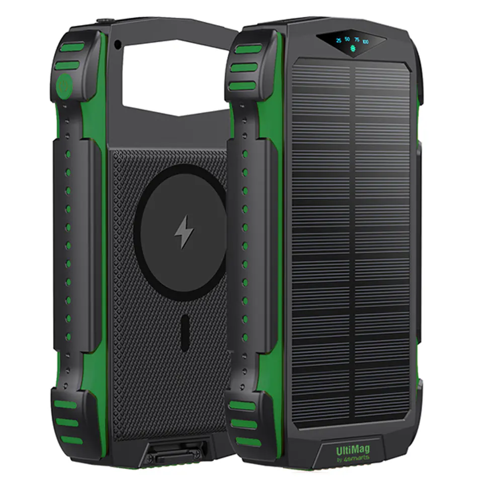 4smarts Powerbank Solarny TitanPack Rugged UltiMag 20000mAh zielony/green 540244