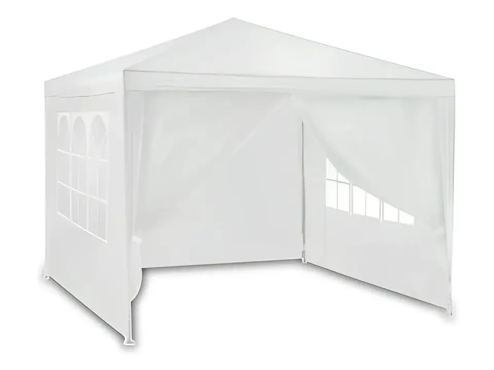 Namiot pawilon ogrodowy handlowy 3x3m + 4 ścianki biały ModernHome