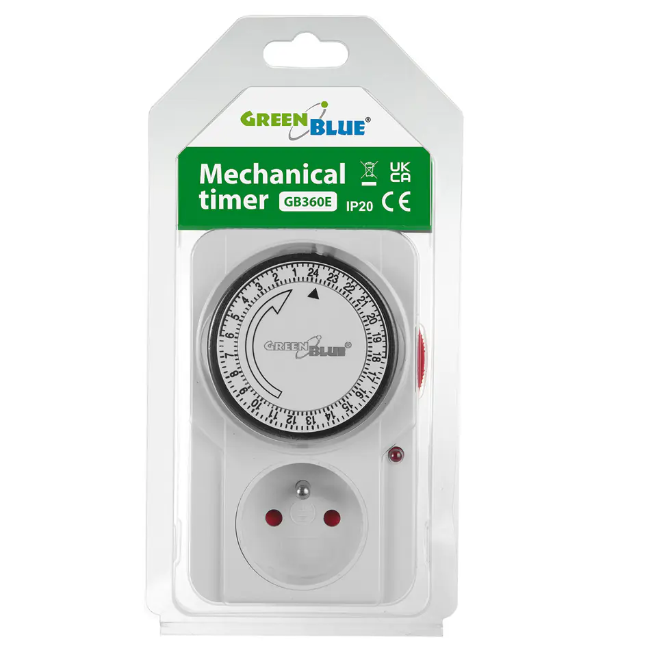 Włącznik czasowy - timer mechaniczny GreenBlue, 48 programów