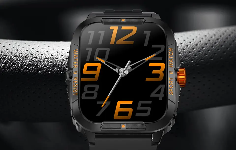 Smartwatch Colmi P76 (czarno- pomarańczowy)