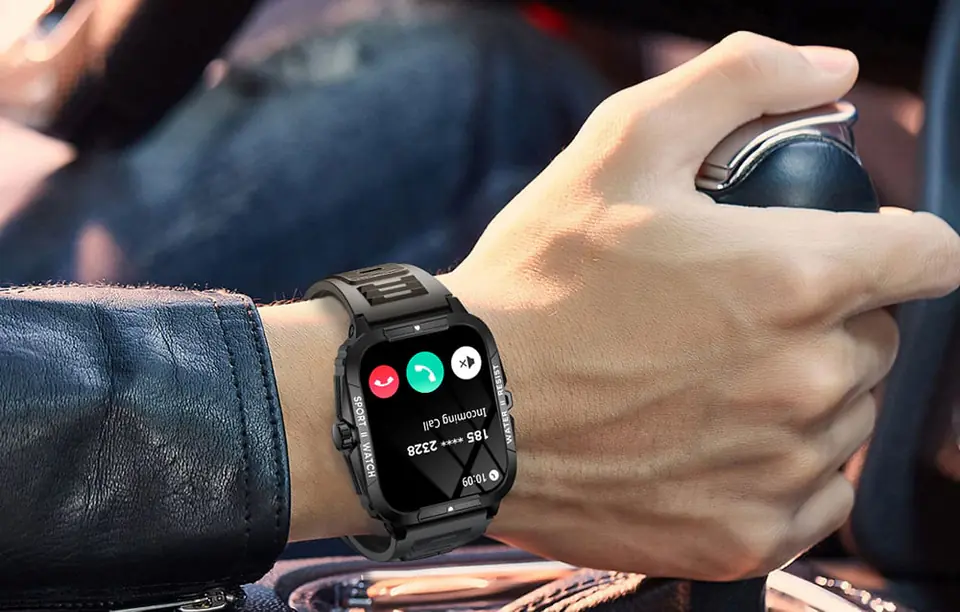 Smartwatch Colmi P76 (czarno- pomarańczowy)