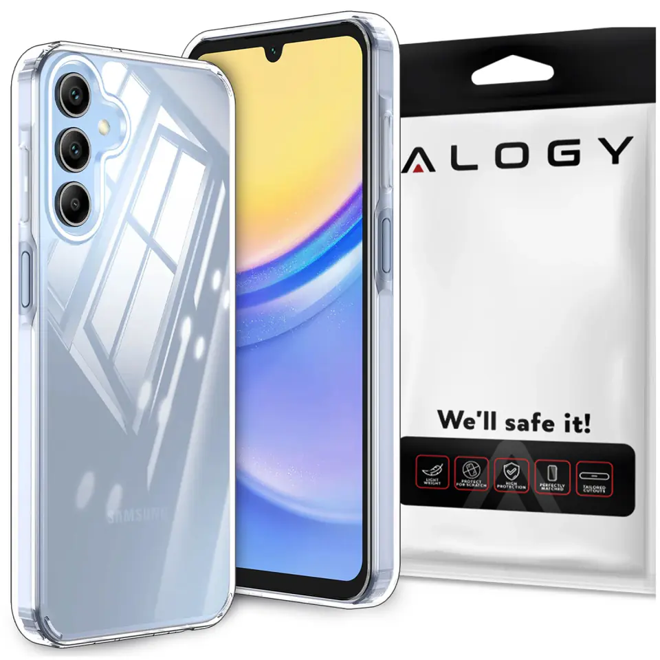 Etui do Samsung Galaxy A15 4G/5G, Galaxy A25 5G obudowa plecki futerał Hybrid Clear Case Alogy Przezroczyste