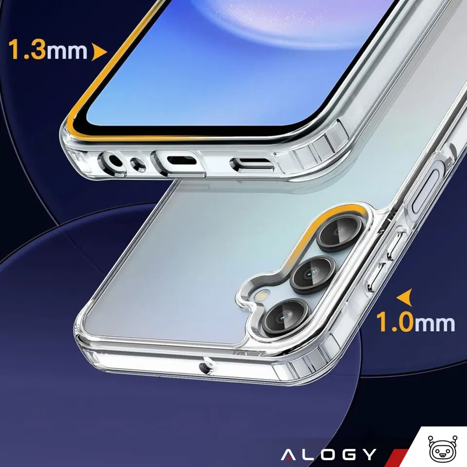 Etui do Samsung Galaxy A15 4G/5G, Galaxy A25 5G obudowa plecki futerał Hybrid Clear Case Alogy Przezroczyste