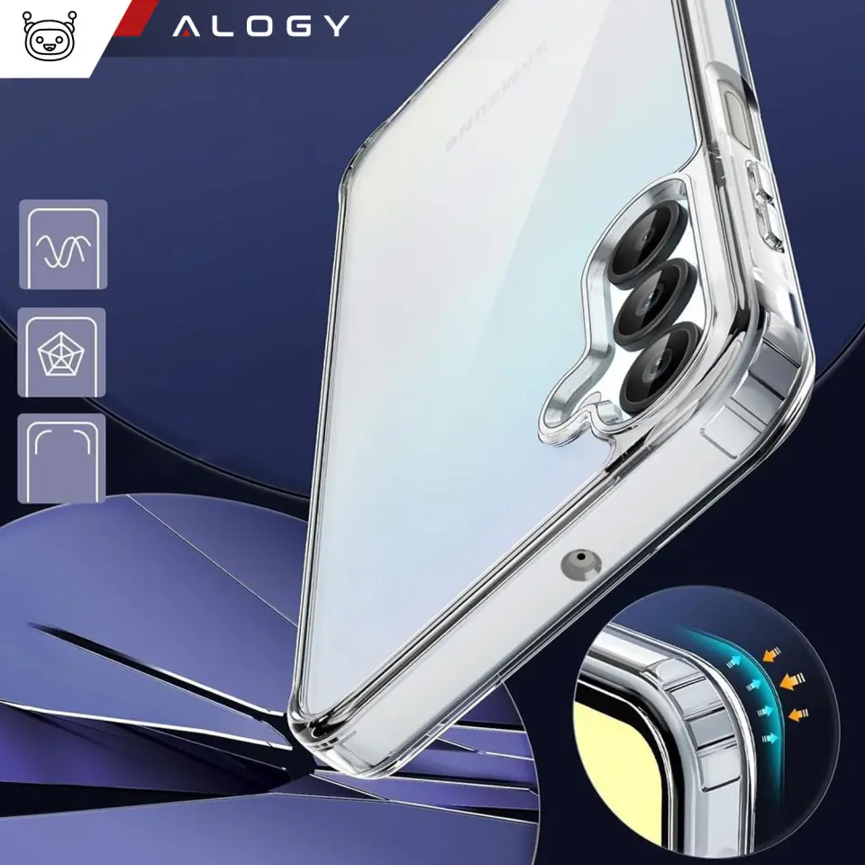 Etui do Samsung Galaxy A15 4G/5G, Galaxy A25 5G obudowa plecki futerał Hybrid Clear Case Alogy Przezroczyste