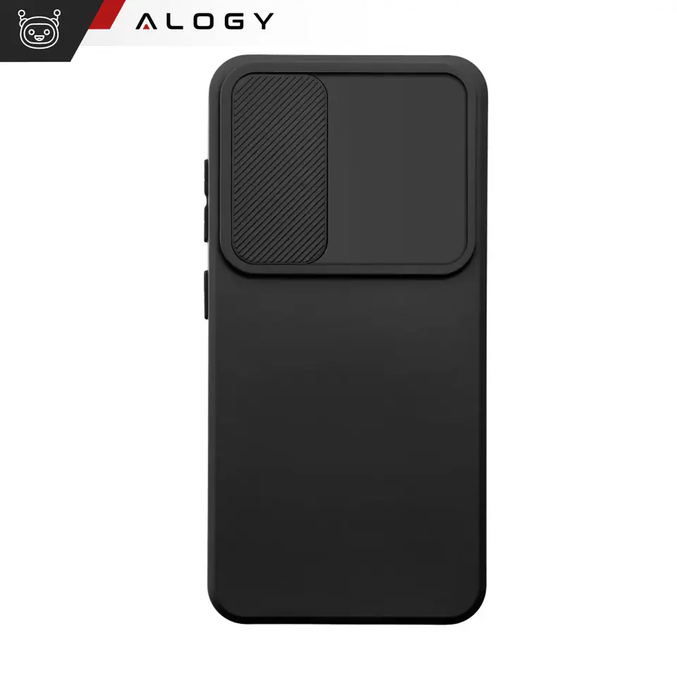 Etui do Samsung Galaxy S24+ Plus pancerne obudowa ochrona osłona aparatu Slide Camshield Case Alogy czarne