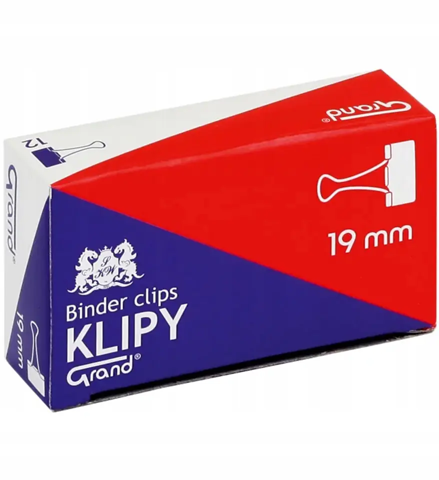 Klip biurowy 19mm do dokumentów (3/4 cala) praktyczny 110-1092 GRAND
