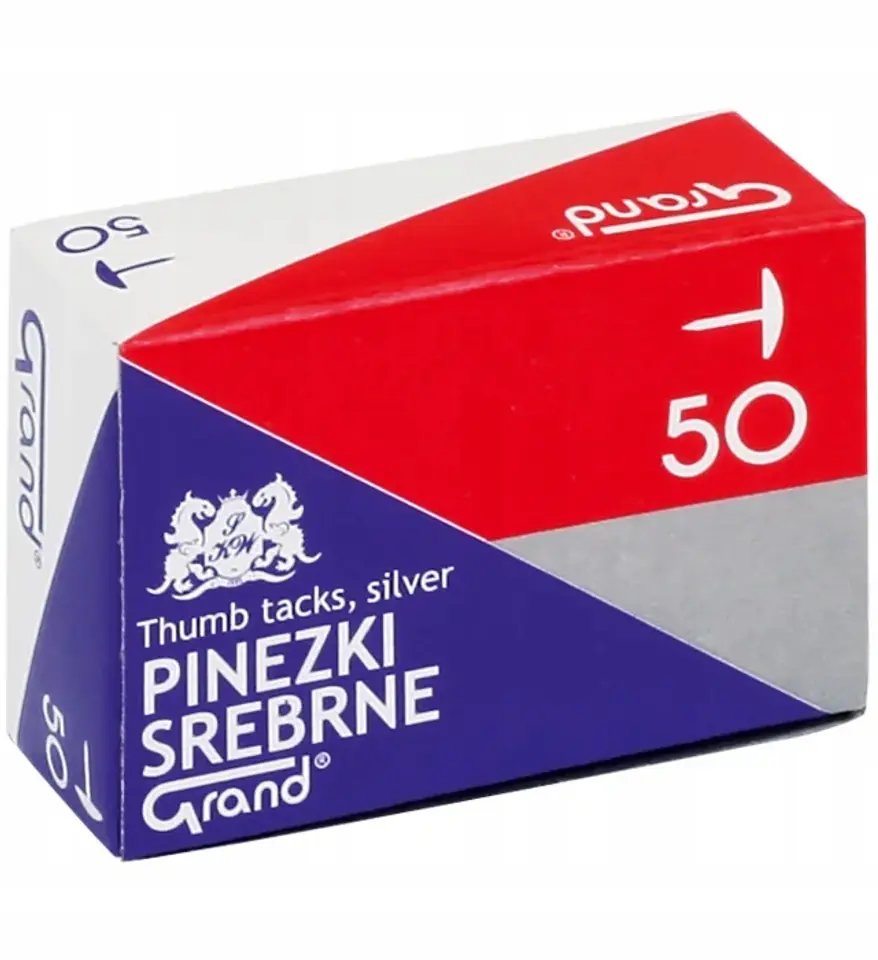 Pinezki srebrne S50 (10paczek) GRAND 110-1378