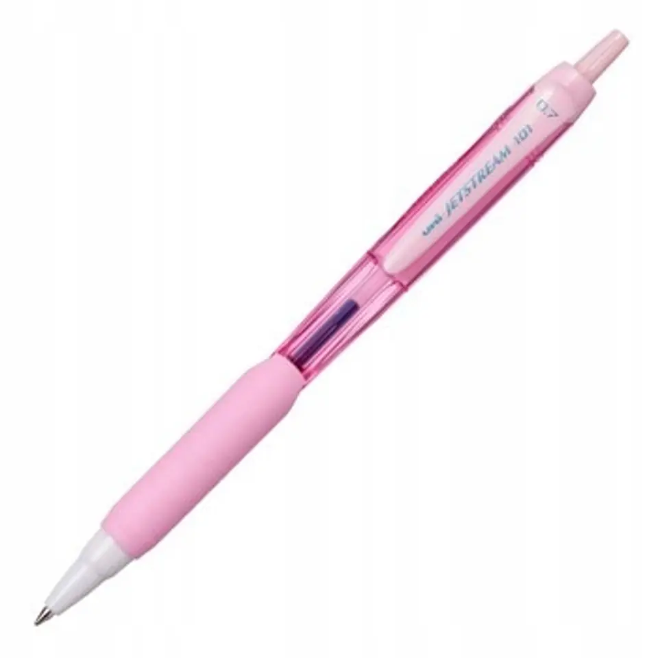 Długopis kulkowy UNI SXN-101FL różowa obudowa, niebieski wkład, babypink/blue