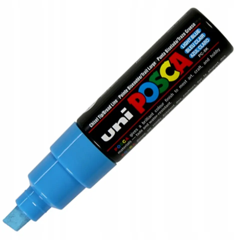 Marker z farbą plakatową Posca PC-8K, jasnoniebieski, Uni