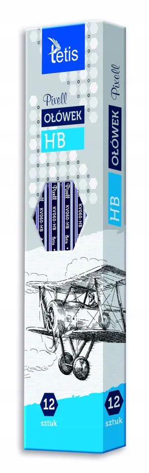 Ołówek PIXELL heksag. HB (12sztuk) KV060-HB TETIS