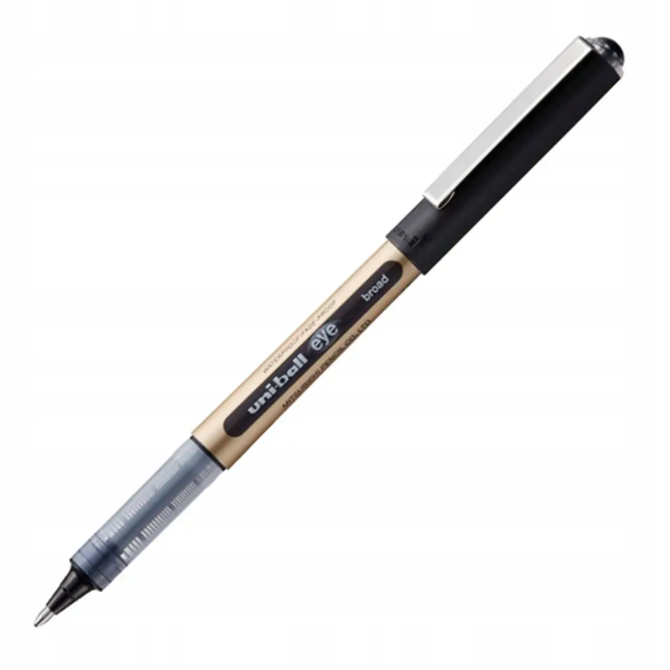 Pióro kulkowe 1mm UNI UB-150-10 czarny obudowa złota